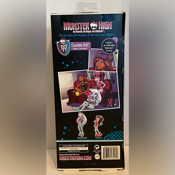 NWT Monster High Clawdeen Wolf Doll, Dead Tired Series - Picture 3 of 8
